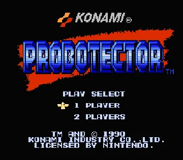 Probotector (Europe) screen shot title